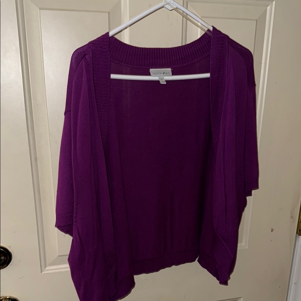 Fashion bug Purple Shrug Sweater